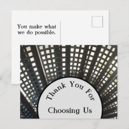 Kundenwertschätzung Minimalistische Kunden-Dankesk Postkarte