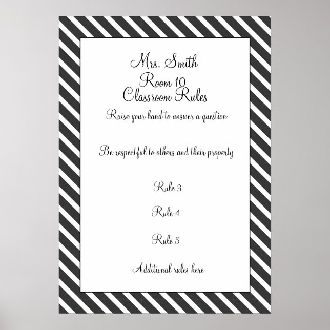 KUNDENZÄHLBARE Dekorationsklasselregal Poster (Vorne)