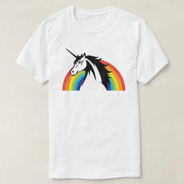 KUNDENZÄHLBARER UNICORN RAINBOW, FÜGEN SIE IHRE EI T-Shirt (Design vorne)