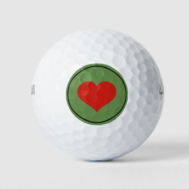 KUNDENZÄHLBÄUME IM HERZEN GOLFBALL (Vorderseite)
