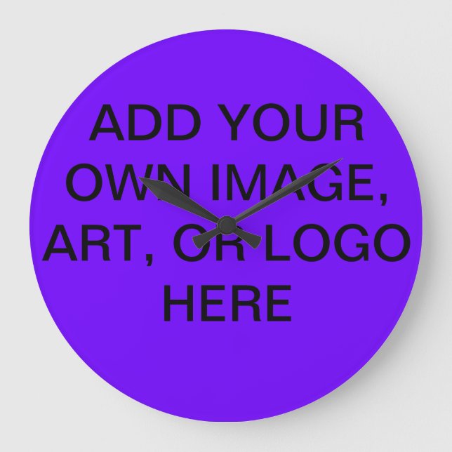 KUNDENZEICHENKLOCK - STELLEN SIE IHRE EIGENEN BILD GROßE WANDUHR (Vorderseite)