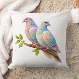 Kundewurfpillow mit zwei Tauben Kissen