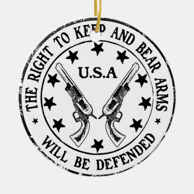 Kundgebung für unsere Recht-Weihnachtsverzierung Keramik Ornament (Vorne)