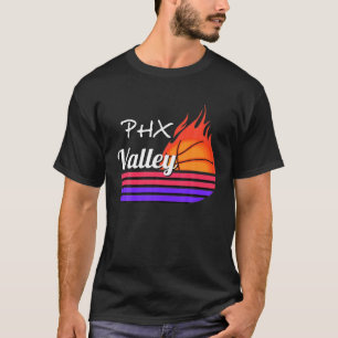 Kundgebung PHX Flaming Basketball Retro T-Shirt