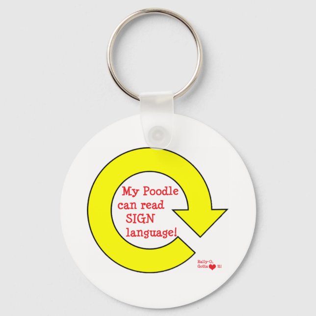 Kundgebung Poodle Schlüsselanhänger (Vorderseite)