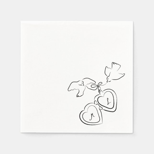 Kundiges Hochzeitscocktail Napkins Serviette (Vorderseite)