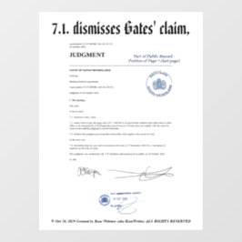 Kündigt die Forderung von Gates durch RoseWrites W Fensteraufkleber