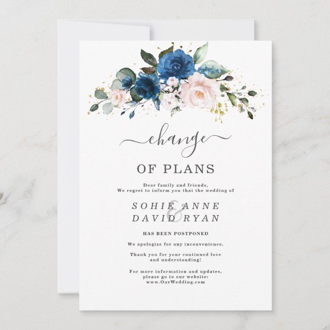 Kündigung von Hochzeiten Ankündigung Änderung von  (Vorderseite)