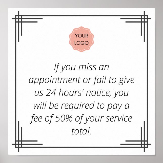 Kündigungsbekanntmachung Poster (Vorne)