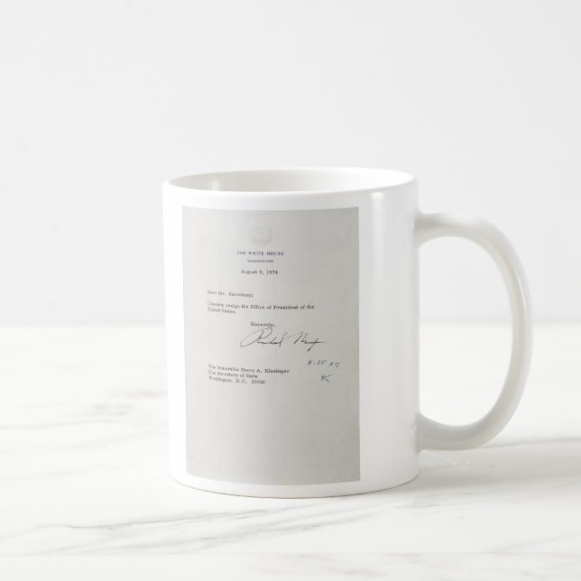 Kündigungsbrief Präsidenten-Richard M. Nixon Tasse (Rechts)