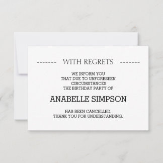 Kündigungskarten für Geburtstagsparty Ankündigung