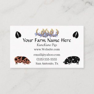 KuneKune Pig Business Card Visitenkarte