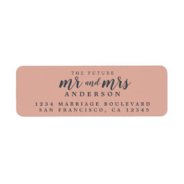 Künftig Frau Dusty Pink Wedding Rücksendeadresse