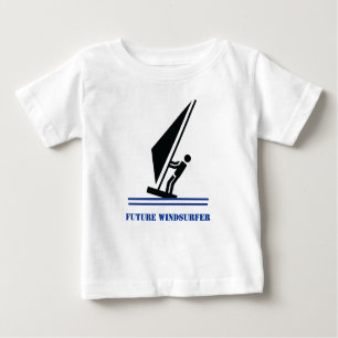 Künftig Windsurfer schwarz, blau Windsurfeigenscha Baby T-shirt