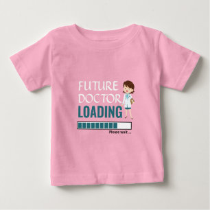 Künftige Ärzte, die rosa aufladen, machen Niedlich Baby T-shirt