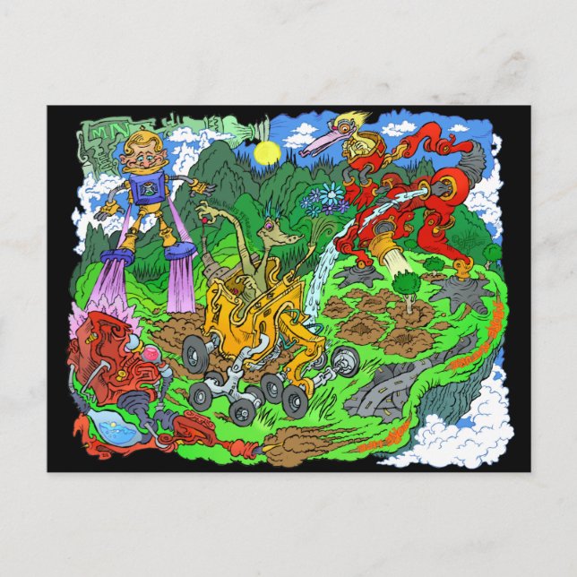 Künftige Baumpflanzen. Postkarte (Vorderseite)