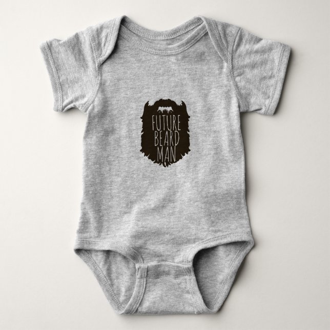 KÜNFTIGE BEARD MAN BESTSELLING HIPSTER BABY SHOWER STRAMPLER (Vorderseite)