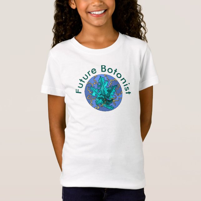 Künftige botanische Aquamarine Pflanze T-Shirt (Vorderseite)