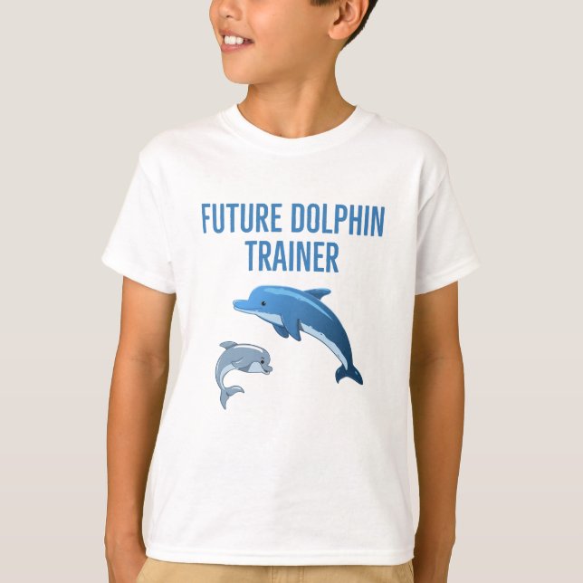 Künftige Delphintrainer-Kinder T-Shirt (Vorderseite)