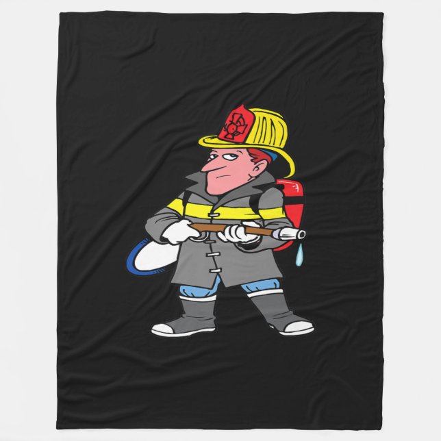 Künftige Feuerwehrschläuche Jacket & Helm Rescue Fleecedecke (Vorderseite)