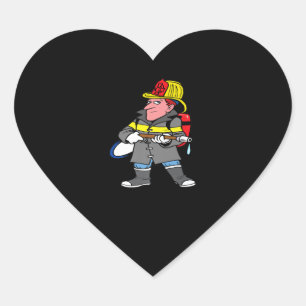 Künftige Feuerwehrschläuche Jacket & Helm Rescue Herz-Aufkleber