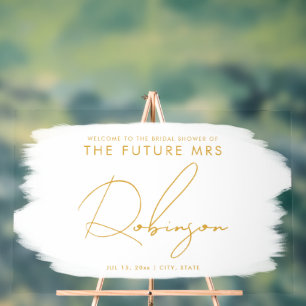 KÜNFTIGE FRAU Brautparty Begrüßungsfarbe Weiß Acrylschild