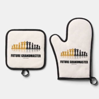 Künftige Großmeister-Reflektierte Schach-Sets Ofenhandschuh & Topflappen-Set