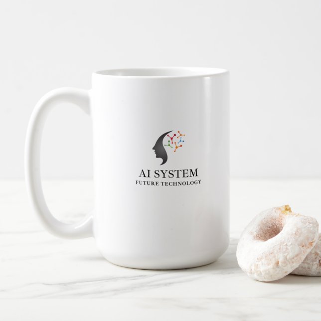 KÜNFTIGE KI-SYSTEMTECHNOLOGIE KAFFEETASSE (Mit Donut)