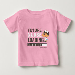 Künftige Krankenpflege pink lustig machen Ihr eige Baby T-shirt