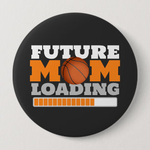 Künftige Mama Basketball-Babydusche Button