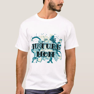 Künftige Mama - Herz und Blume T-Shirt