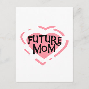 Künftige Mama Rosa Herzklappen und Geschenke Postkarte