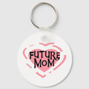 Künftige Mama Rosa Herzklappen und Geschenke Schlüsselanhänger