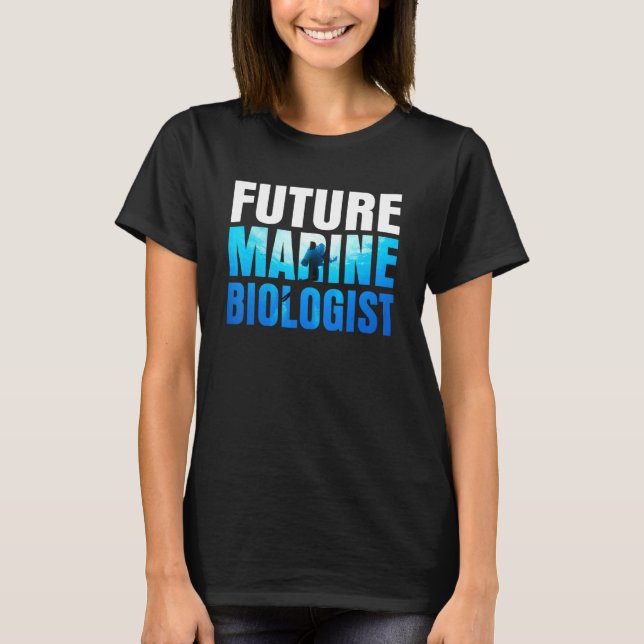 Künftige Meeresbiologin Ocean Snorkeling Student B T-Shirt (Vorderseite)
