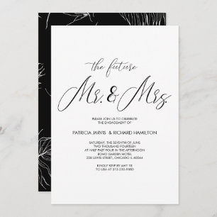 Künftige Mr. & Mrs. Engagement Party Chic Script Einladung