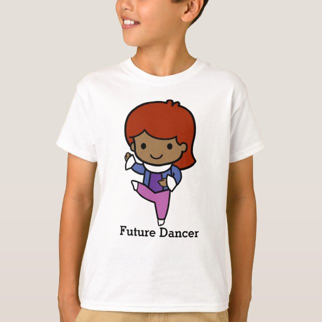 Künftige Niedliche Tänzerin, Jazz / Ballett T-Shirt (Vorderseite)