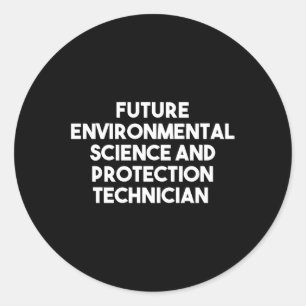 Künftige Umweltwissenschaften und Schutztechnologi Runder Aufkleber