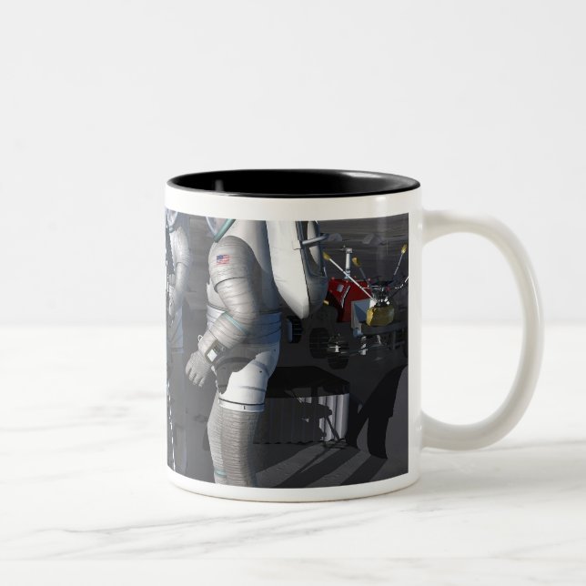 Künftige Weltraumforschungen 5 Zweifarbige Tasse (Rechts)