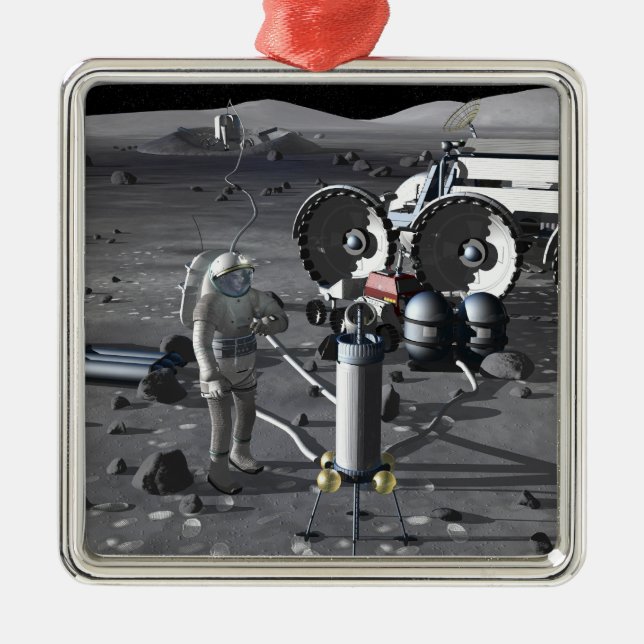 Künftige Weltraumforschungsmissionen 2 Ornament Aus Metall (Vorne)