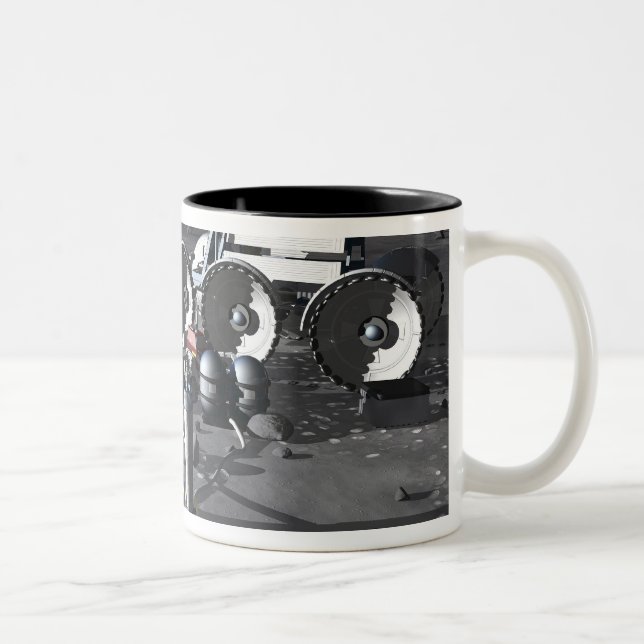 Künftige Weltraumforschungsmissionen 2 Zweifarbige Tasse (Rechts)