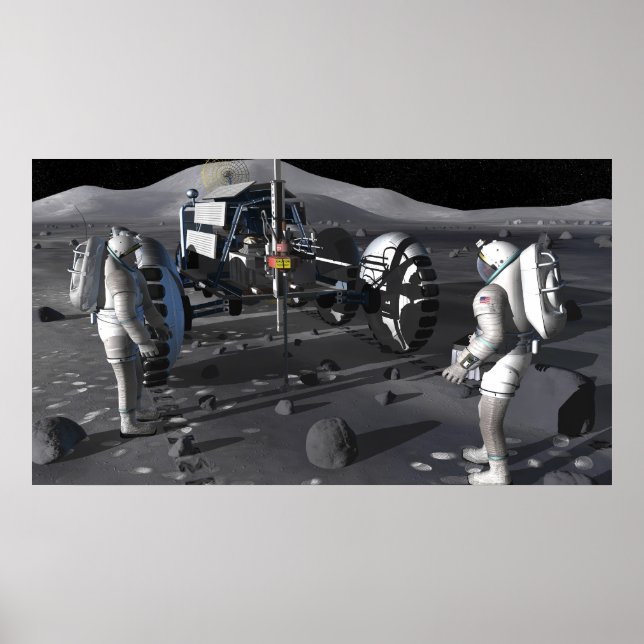 Künftige Weltraumforschungsmissionen 4 Poster (Vorne)