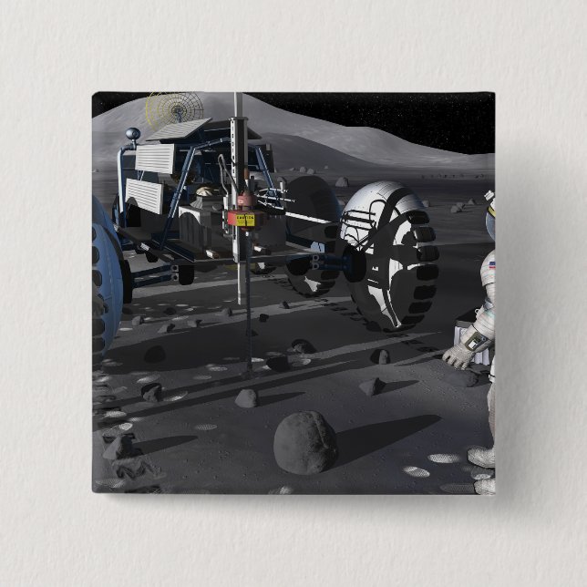 Künftige Weltraumforschungsmissionen Button (Vorderseite)