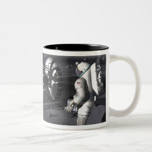 Künftige Weltraumforschungsmissionen Zweifarbige Tasse