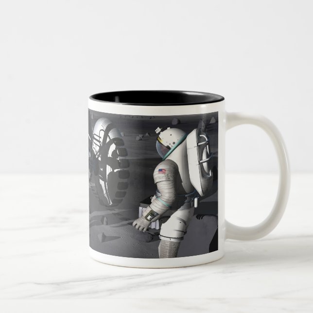 Künftige Weltraumforschungsmissionen Zweifarbige Tasse (Rechts)