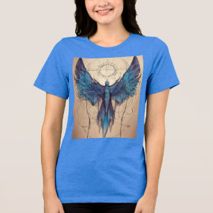 Künftige Wing: Fine Line Tattoo Art T-Shirt Tri-Blend Shirt