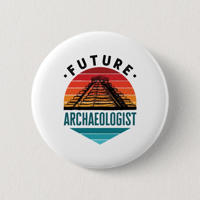 Künftiger Archäologe Archäologie-Student Button (Vorderseite)