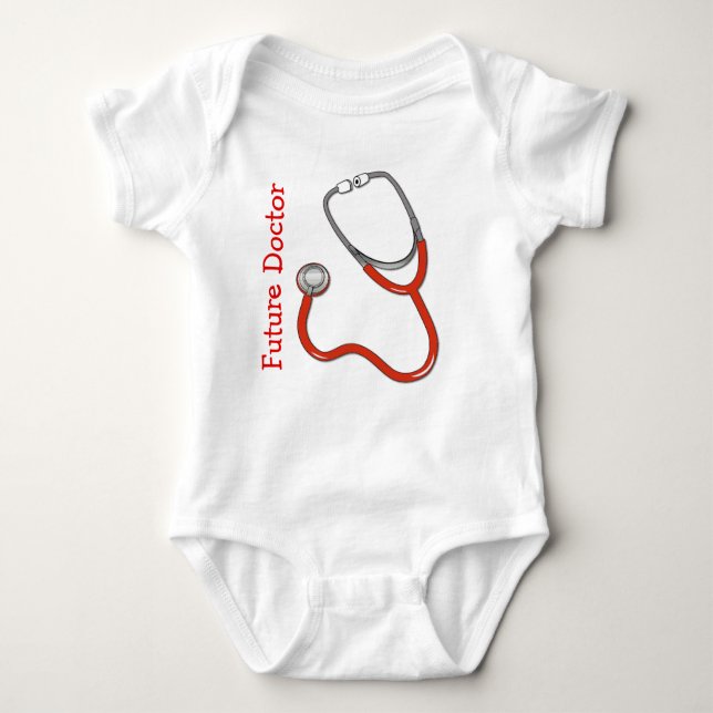 Künftiger Arzt-Baby-Bodysuit Baby Strampler (Vorderseite)