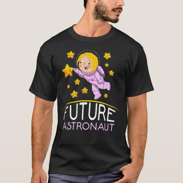 Künftiger Astronaut mit Planeten-Design-Geschenk f T-Shirt (Vorderseite)