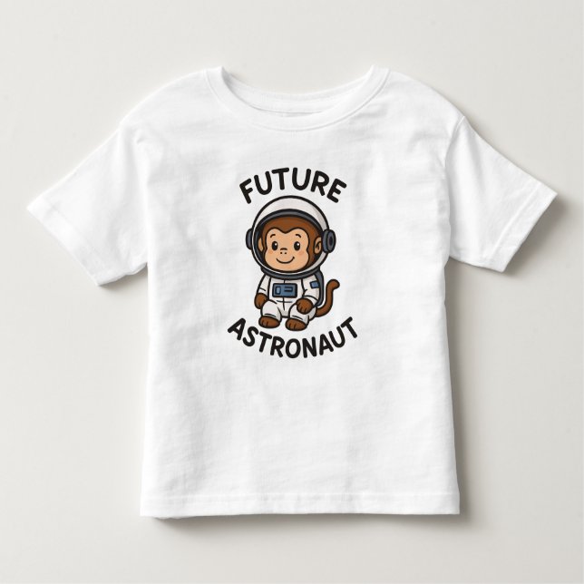 Künftiger Astronaut - Niedlicher Weltraumaffe Kleinkind T-shirt (Vorderseite)