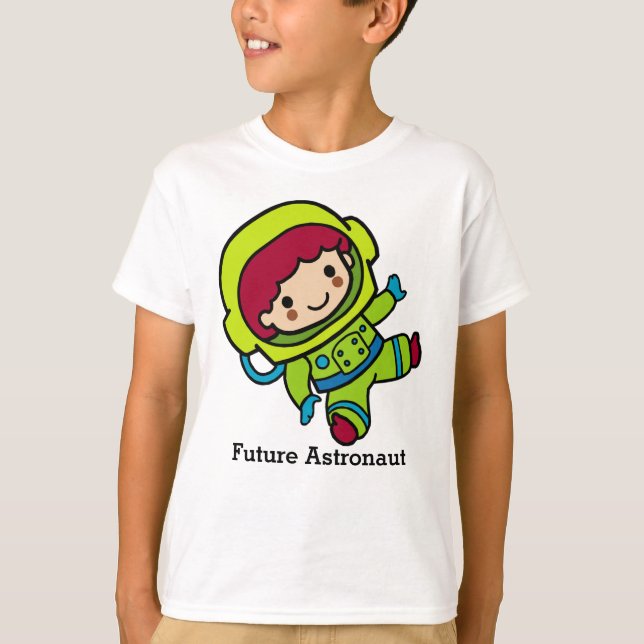 Künftiger Astronautenjunge in Spacesuit T-Shirt (Vorderseite)